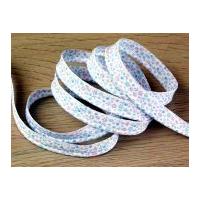 15mm Floral Print Cotton Flanged Piping Cord Lavender