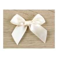 15mm large satin ribbon bows cream