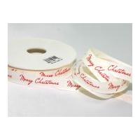15mm Merry Christmas Design Christmas Ribbon