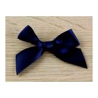 15mm large satin ribbon bows navy blue