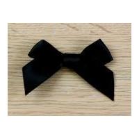 15mm large satin ribbon bows black