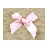 15mm Large Satin Ribbon Bows Pale Pink