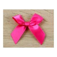 15mm Large Satin Ribbon Bows Cerise Pink