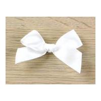 15mm Large Satin Ribbon Bows Ivory