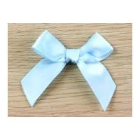 15mm Large Satin Ribbon Bows Pale Blue