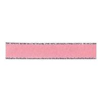 15mm berisford silver metallic edge satin ribbon 400 pink azalea