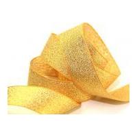 15mm Berisford Metallic Lame Ribbon 244 Dark Gold