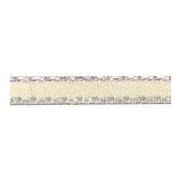 15mm Berisford Iridescent Edge Ribbon 8 Ivory