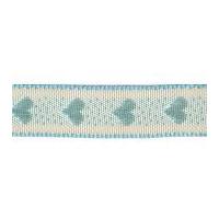 15mm berisford rustic heart ribbon 3 blue