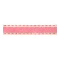 15mm berisford vintage stitch ribbon 4 pink