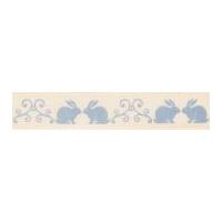 15mm berisford little rabbit print ribbon 2 blue