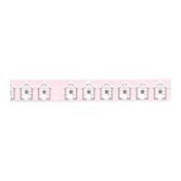 15mm Berisford Beach Hut Print Ribbon 1 Pink