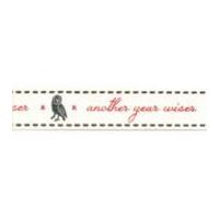 15mm Berisford Wise Owl Print Ribbon 1 Red