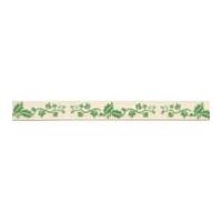 15mm berisford holly ivy print ribbon 3 green