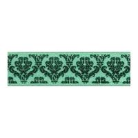 15mm berisford baroque print ribbon 3 duck egg