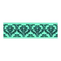 15mm Berisford Baroque Print Ribbon 7 Aqua