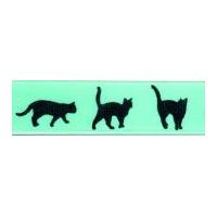 15mm Berisford Cats Print Ribbon 3 Sky