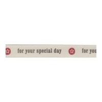 15mm berisford special day print ribbon 1 red