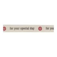 15mm Berisford Special Day Print Ribbon 1 Red