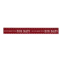 15mm Berisford Big Day Print Ribbon 1 Cream on Red
