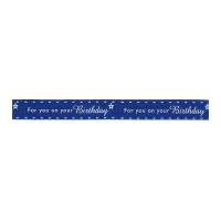 15mm Berisford For You on Your Birthday Print Ribbon 2 Blue