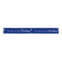 15mm berisford for you on your birthday print ribbon 2 blue