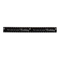 15mm Berisford For You on Your Birthday Print Ribbon 4 Black