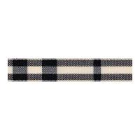 15mm Berisford Rustic Tartan Print Ribbon 2 Black