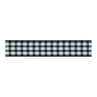 15mm Berisford Check Ribbon 10 Black