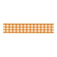 15mm berisford check ribbon 37 gold