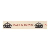 15mm Berisford Made in Britain Print Ribbon 1 Black/Red