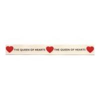 15mm Berisford Queen of Hearts Print Ribbon 1 Red