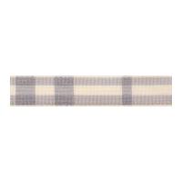 15mm Berisford Rustic Tartan Print Ribbon 4 Grey