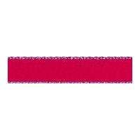 15mm Berisford Silver Metallic Edge Satin Ribbon 250 Red