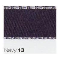 15mm Berisford Silver Metallic Edge Satin Ribbon 13 Navy