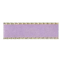 15mm Berisford Gold Metallic Edge Satin Ribbon 910 Orchid