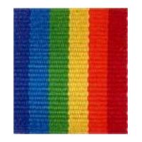 15mm berwick offray rainbow multicoloured ribbon multicoloured