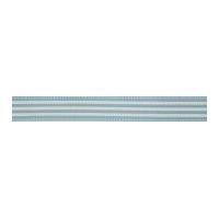 15mm Bowtique Stripes Natural Cotton Ribbon Blue