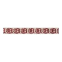 15mm Bowtique Owls Natural Cotton Ribbon Red