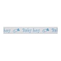 15mm Bowtique Baby Boy Grosgrain Ribbon Blue