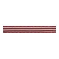 15mm Bowtique Stripes Natural Cotton Ribbon Red