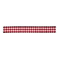 15mm Bowtique Woven Gingham Check Ribbon Red