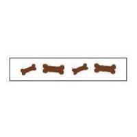 15mm celebrate organdie dog bone ribbon brownwhite