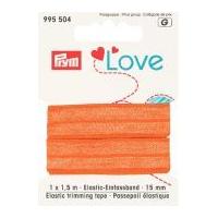 15mm prym love fold over elastic trimming tape 15m orange