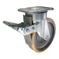 150MM FABRICATED STEEL CASTOR - SWIVEL WITH TOTAL-STOP BRAKE - LOAD CAPAC