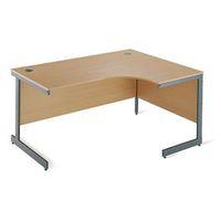 1524 beech right hand ergonomic desk 1524 x 1150600 x 725