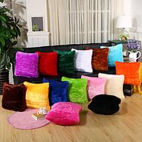 15 Color Velveteen Solid Color Square Pillow Cover Simple Pillow Case