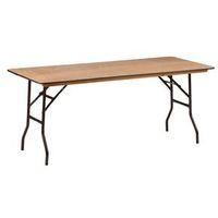 1525 X 760 X 760MM PLYWOOD TABLE WITH PLASTIC EDGE & AMERICAN FOLDING LEGS