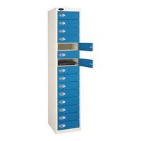 15 door store locker white bodyblue door