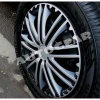 15 inch as black silver 9 spoke sports look car wheel trims hub cap co ...